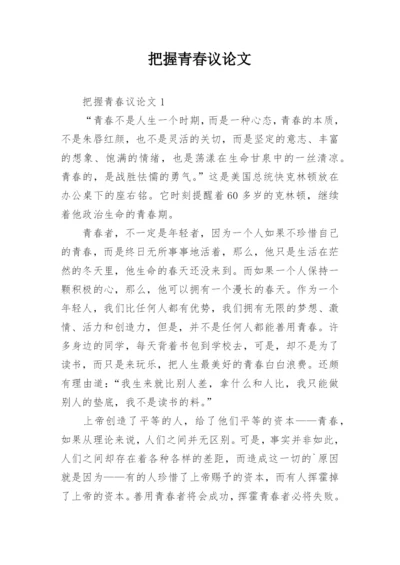 把握青春议论文.docx