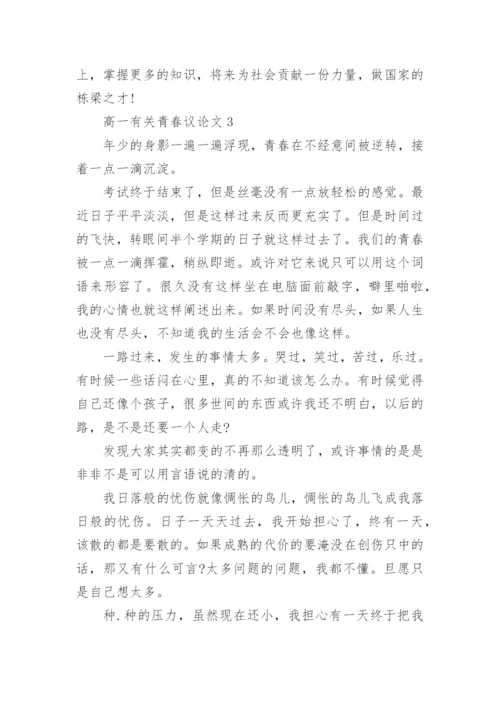 高一有关青春议论文5篇精编.docx