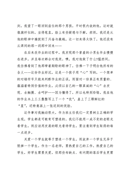 见习班主任的心得体会五篇