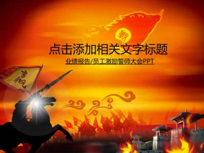 年会员工激励动员誓师大会动态PPT模板