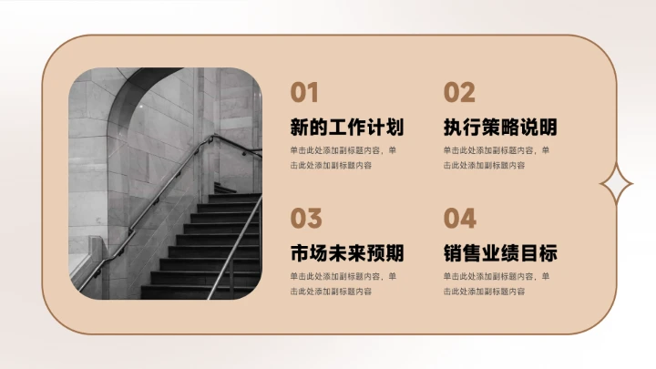 棕色复古简约风销售数据分析PPT模板