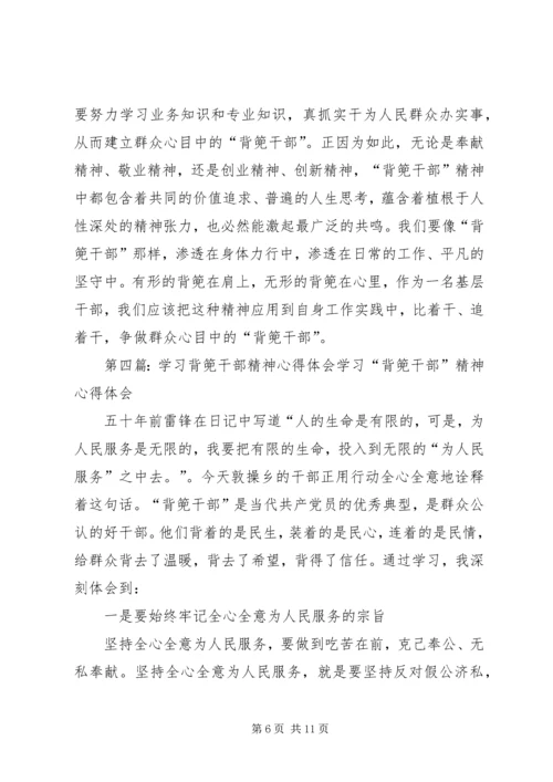 学习《背篼干部精神》心得体会.docx