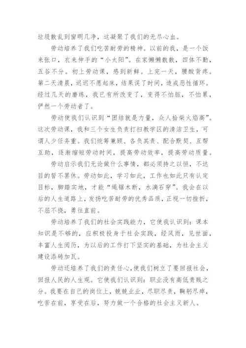 劳动教育心得体会大学生论文.docx