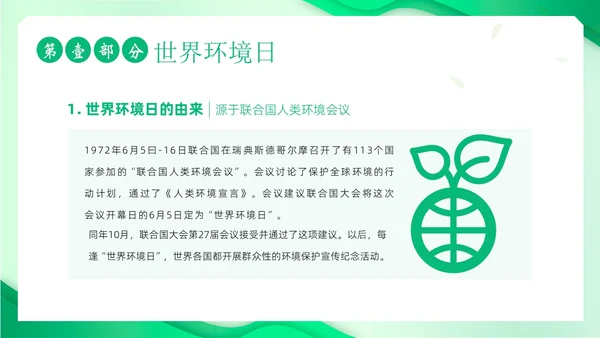 世界环境日保护环境爱护地球卫生环境日PPT课件