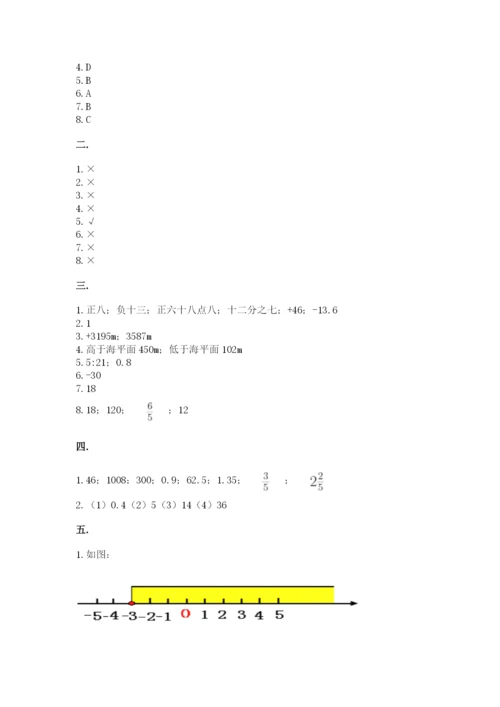 北师大版数学小升初模拟试卷（能力提升）.docx