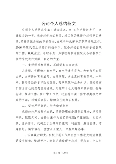 公司个人总结范文.docx