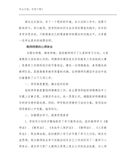 2023年教师师德的心得体会范文13篇.docx