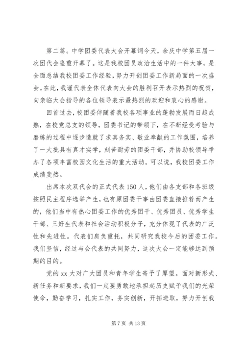 团委代表大会专题.docx