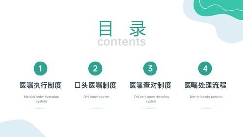 绿色形状商务实拍医嘱执行制度及流程培训执行制度ppt护理医疗
