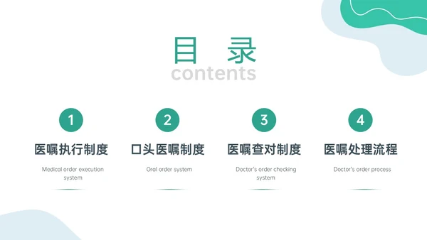 绿色形状商务实拍医嘱执行制度及流程培训执行制度ppt护理医疗