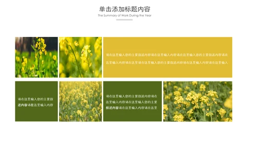 春天乡村旅游油菜花风景油菜花田PPT模板