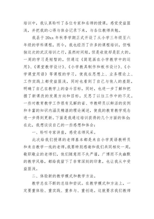 暑期教师培训心得体会.docx