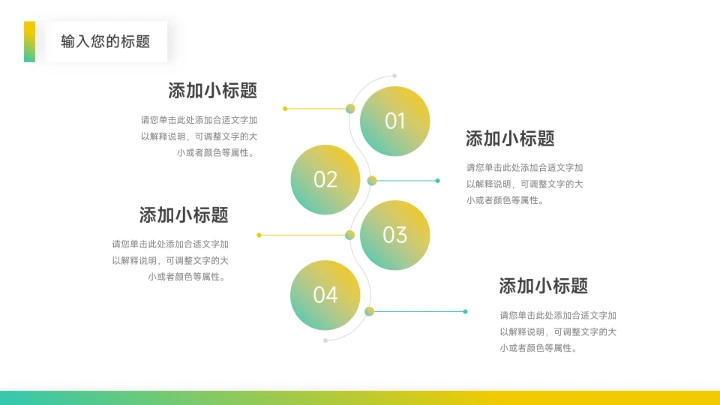 黄绿渐变图文市场调研分析PPT模板