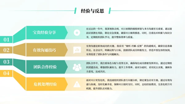 蓝绿色简约风述职报告通用PPT模板