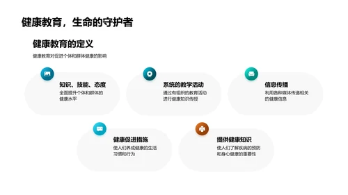 健康教育研讨课程PPT模板