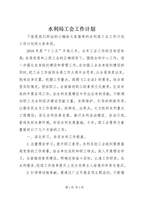 水利局工会工作计划.docx