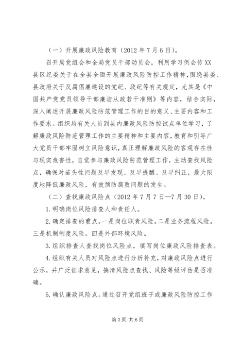 人保局廉政管理工作方案.docx