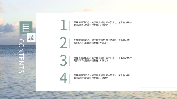 简约文艺小清新工作汇报通用PPT模板