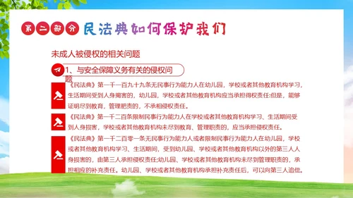 民法典进校园民法典法律教育主题班会PPT课件