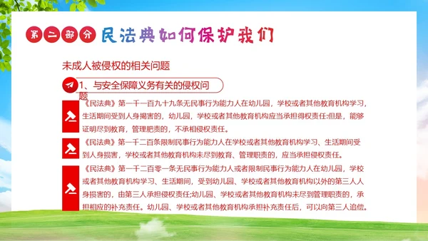 民法典进校园民法典法律教育主题班会PPT课件
