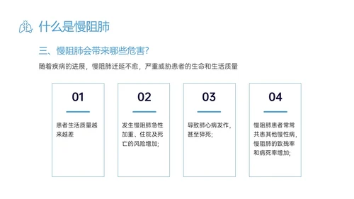 蓝色简约科技慢阻肺相关知识培训PPT课件世界慢阻肺日