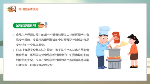 教学解读食品安全法餐桌食物PPT模板