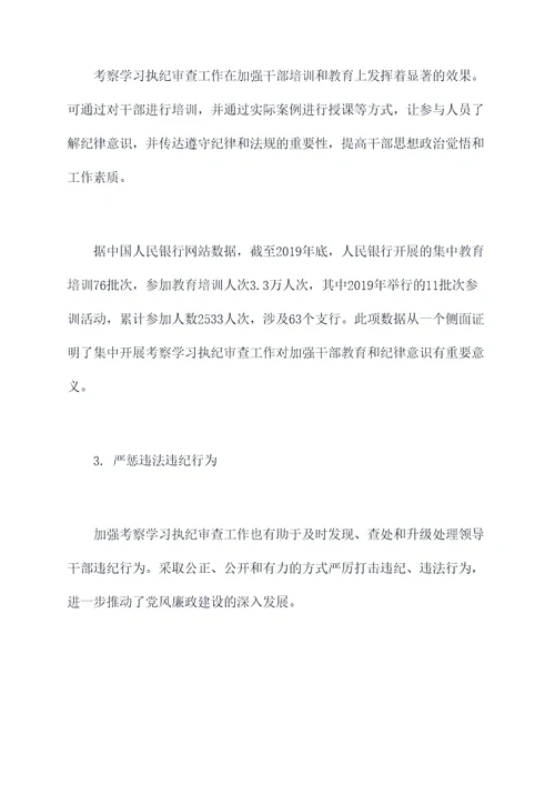考察学习执纪审查工作报告