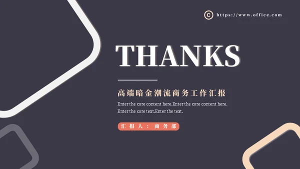 暗金轻奢商业计划书通用PPT模板