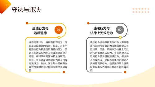 橙色简约职业道德与法律PPT模板宣传PPT动态PPT