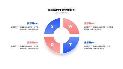 商务风SWOT并列关系4项