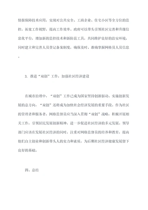 网格监督员工作报告