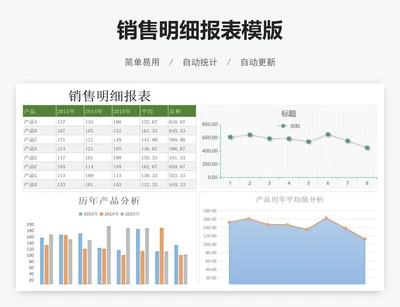 销售明细报表模版