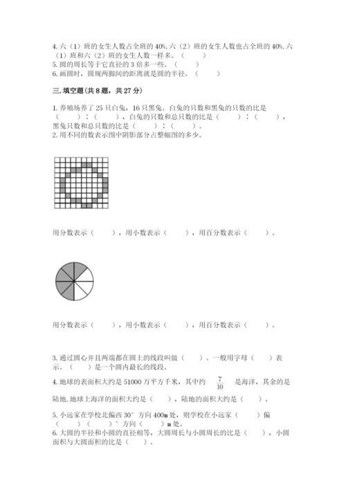 小学数学六年级上册期末测试卷（考试直接用）word版.docx