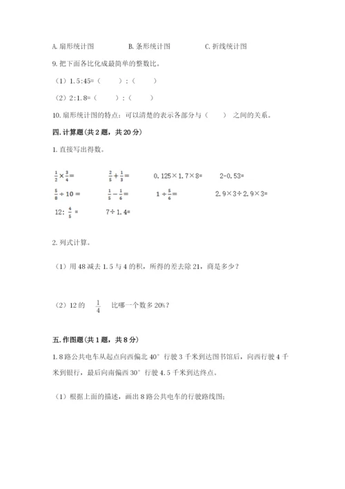 2022六年级上册数学期末测试卷附参考答案（能力提升）.docx