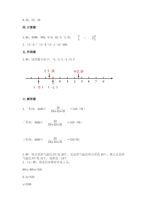 六年级下册数学期末测试卷及完整答案（全国通用）.docx