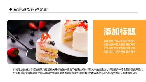 甜品蛋糕美食甜点下午茶动态PPT模板
