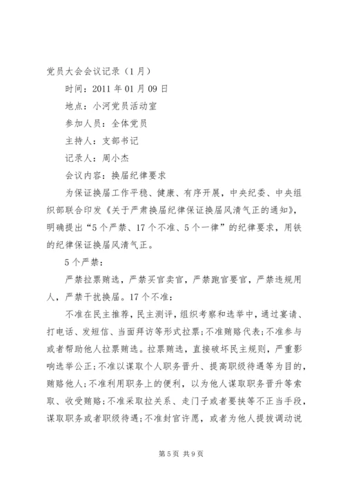 小河村党支部2月份会议记录.docx