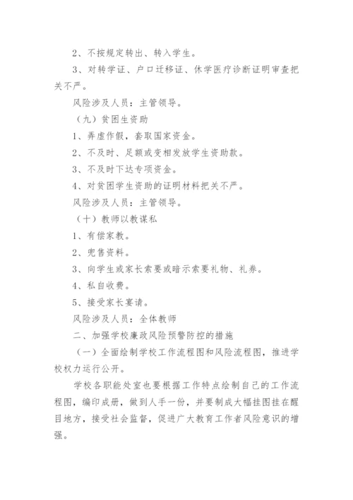 学校各岗位廉政风险点及防控措施_1.docx