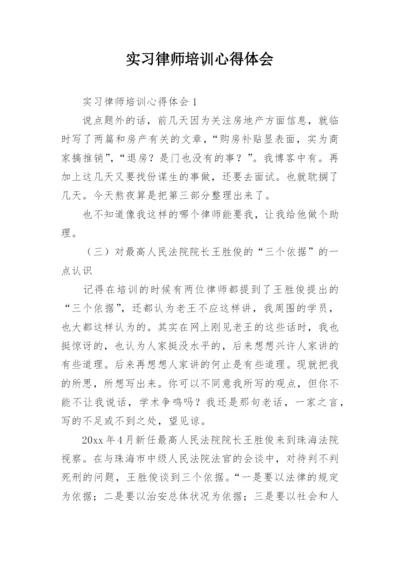 实习律师培训心得体会.docx