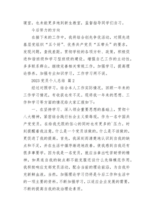 2023党员个人总结.docx