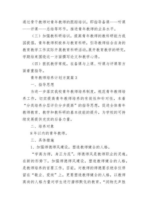 青年教师培养计划方案（精选11篇）.docx