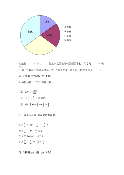 人教版六年级上册数学期末检测卷带答案下载.docx