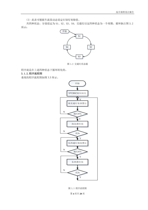 综合课程设计-基于单片机的交通控制系统的设计.docx