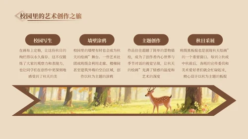 褐色中国风校园立秋图鉴ppt模版