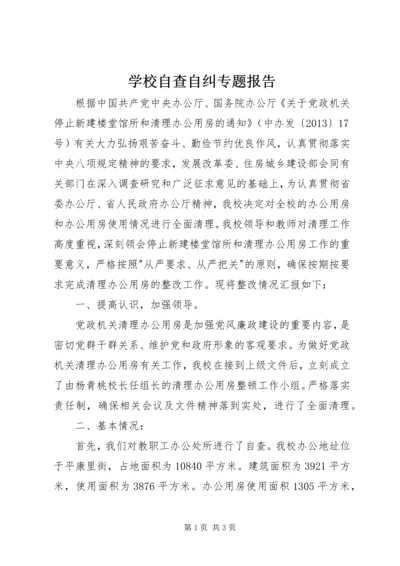 学校自查自纠专题报告.docx