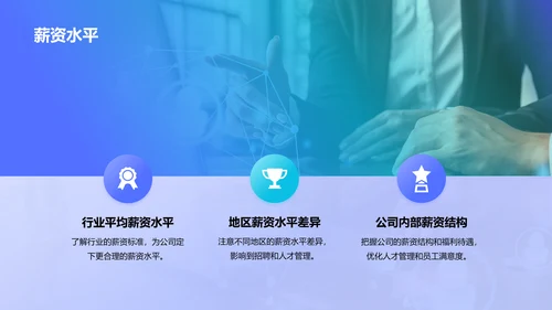 紫色商务现代人力资源市场分析报告PPT模板