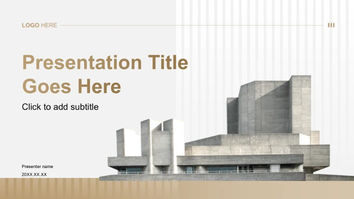 灰色商务风建筑公司品牌形象展示PPT主题