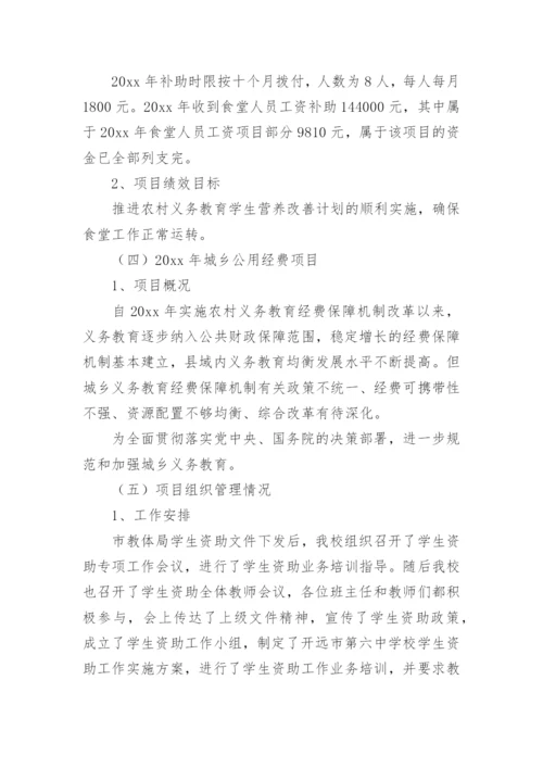 学校项目绩效运行监控报告.docx