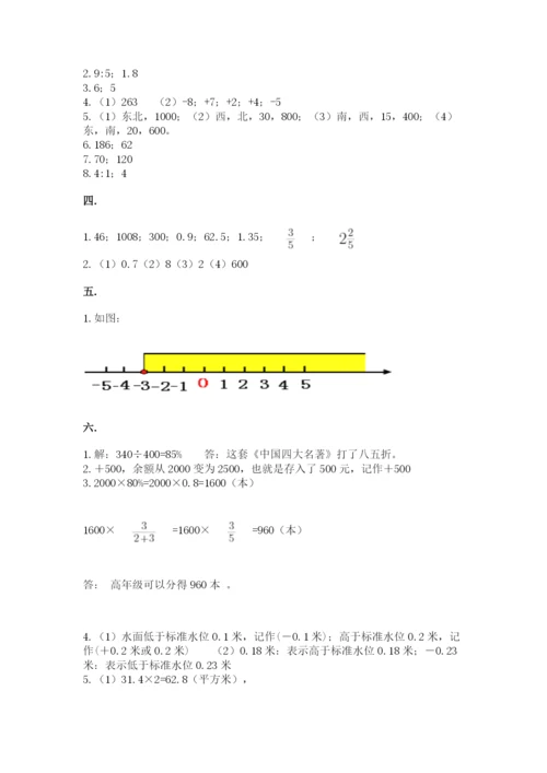 人教版六年级数学小升初试卷附答案（培优a卷）.docx