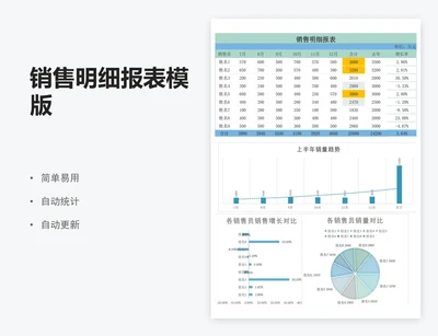 销售明细报表模版
